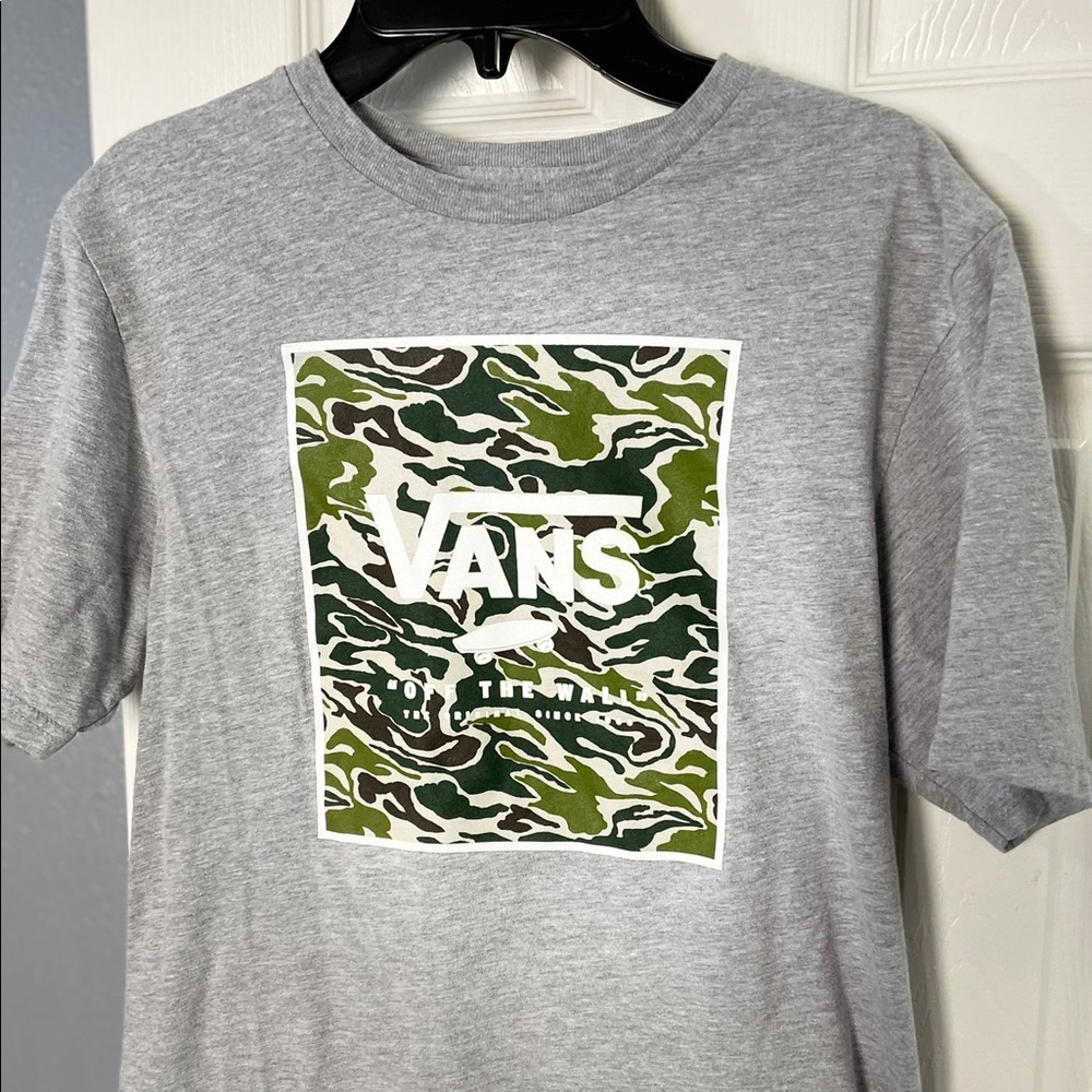 Vans kids size 12-14 T-shirt gray unisex vans shirt
